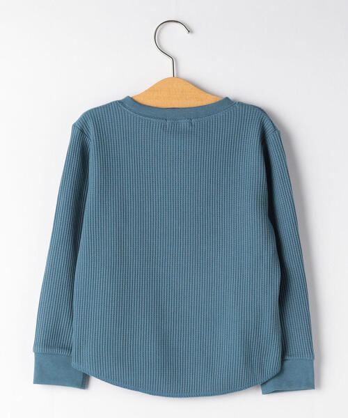 green label relaxing(グリーンレーベルリラクシング)の「【キッズ】〔吸水速乾〕ドライ ワッフル クルーネック プルオーバー(Tシャツ/カットソー・キッズ・ライラック/コバルトブルー/ライトピンク/グレー/ホワイト/ブラック・105/125/135/115)」の7枚目の写真