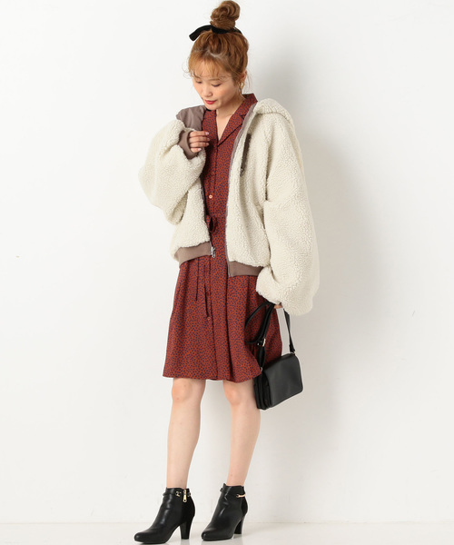 archives（アルシーヴ）の「リバーシブルボアブルゾン（ブルゾン・レディース・オフホワイト/ブラウン/モカ・MEDIUM）」の18枚目の写真