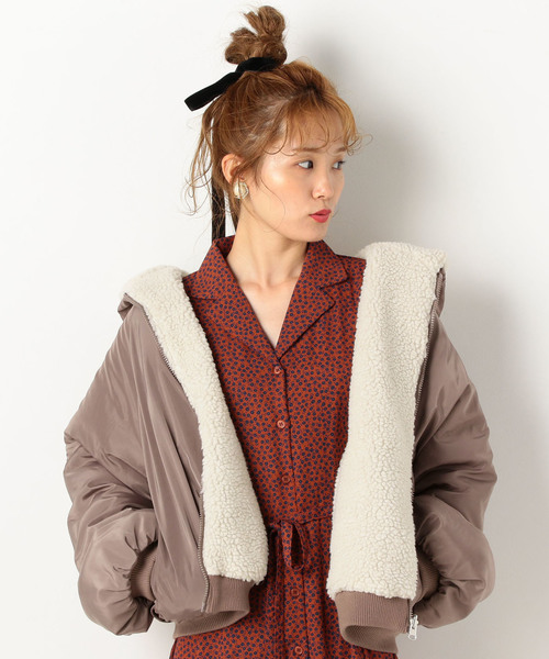 archives（アルシーヴ）の「リバーシブルボアブルゾン（ブルゾン・レディース・オフホワイト/ブラウン/モカ・MEDIUM）」の12枚目の写真