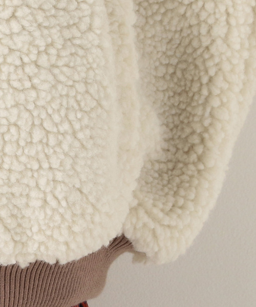 archives（アルシーヴ）の「リバーシブルボアブルゾン（ブルゾン・レディース・オフホワイト/ブラウン/モカ・MEDIUM）」の11枚目の写真