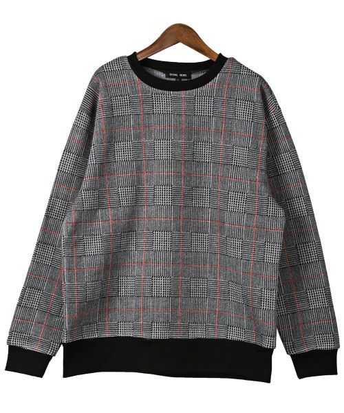 LUXSTYLE(ラグスタイル)の「フリースクルーネックニット(ニット/セーター・メンズ・ブラック/ベージュ/ネイビー/杢グレー/グレー系その他/グレー系その他2・M/L)」の21枚目の写真