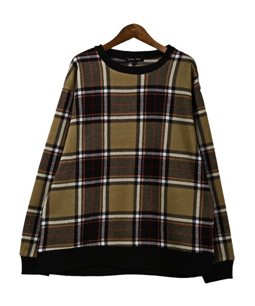 LUXSTYLE(ラグスタイル)の「フリースクルーネックニット(ニット/セーター・メンズ・ブラック/ベージュ/ネイビー/杢グレー/グレー系その他/グレー系その他2・M/L)」の8枚目の写真