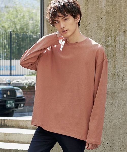 Rocky Monroe（ロッキーモンロー）の「オーバーサイズ ビッグシルエット ロングスリーブTシャツ（Tシャツ/カットソー・メンズ・ブラック/ブラウン/グリーン/ライトブルー/オフホワイト・M/L）」の3枚目の写真