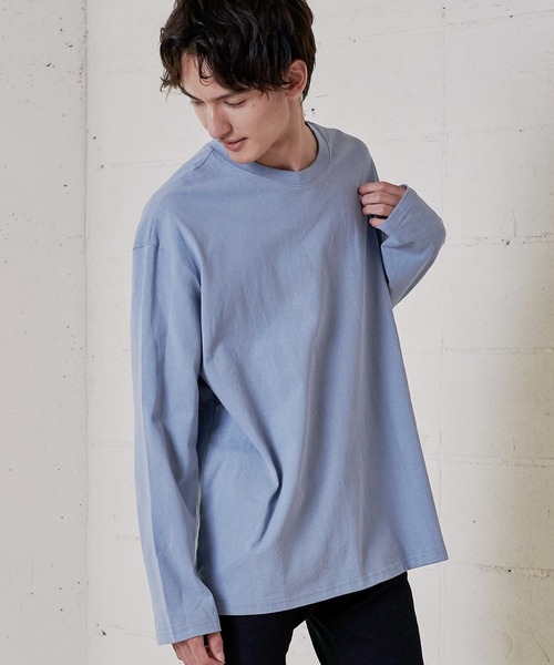 Rocky Monroe（ロッキーモンロー）の「オーバーサイズ ビッグシルエット ロングスリーブTシャツ（Tシャツ/カットソー・メンズ・ブラック/ブラウン/グリーン/ライトブルー/オフホワイト・M/L）」の5枚目の写真