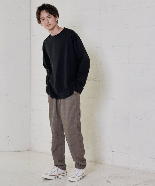 Rocky Monroe（ロッキーモンロー）の「オーバーサイズ ビッグシルエット ロングスリーブTシャツ（Tシャツ/カットソー・メンズ・ブラック/ブラウン/グリーン/ライトブルー/オフホワイト・M/L）」の10枚目の写真