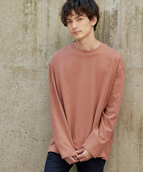 Rocky Monroe（ロッキーモンロー）の「オーバーサイズ ビッグシルエット ロングスリーブTシャツ（Tシャツ/カットソー・メンズ・ブラック/ブラウン/グリーン/ライトブルー/オフホワイト・M/L）」の14枚目の写真