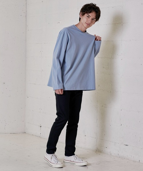 Rocky Monroe（ロッキーモンロー）の「オーバーサイズ ビッグシルエット ロングスリーブTシャツ（Tシャツ/カットソー・メンズ・ブラック/ブラウン/グリーン/ライトブルー/オフホワイト・M/L）」の20枚目の写真