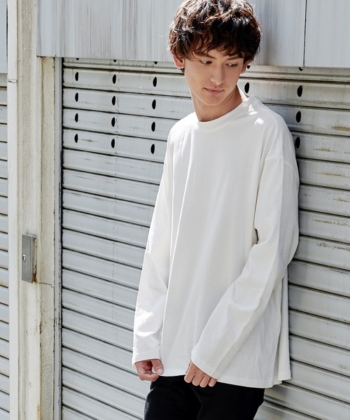 Rocky Monroe（ロッキーモンロー）の「オーバーサイズ ビッグシルエット ロングスリーブTシャツ（Tシャツ/カットソー・メンズ・ブラック/ブラウン/グリーン/ライトブルー/オフホワイト・M/L）」の6枚目の写真