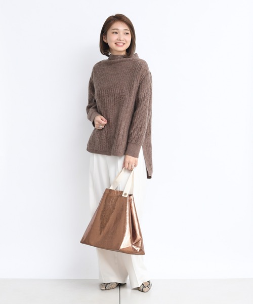 DouDou（ドゥドゥ）の「リバーシブルプルオーバー（ニット/セーター・レディース・ベージュ/ブラウン・FREE）」の11枚目の写真