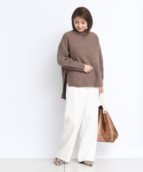 DouDou（ドゥドゥ）の「リバーシブルプルオーバー（ニット/セーター・レディース・ベージュ/ブラウン・FREE）」の10枚目の写真