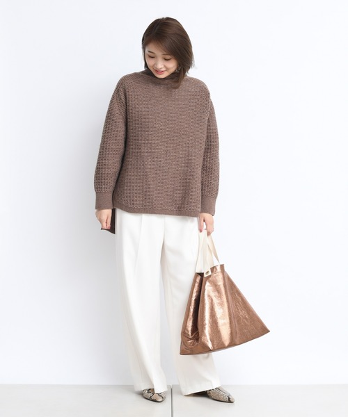 DouDou（ドゥドゥ）の「リバーシブルプルオーバー（ニット/セーター・レディース・ベージュ/ブラウン・FREE）」の9枚目の写真