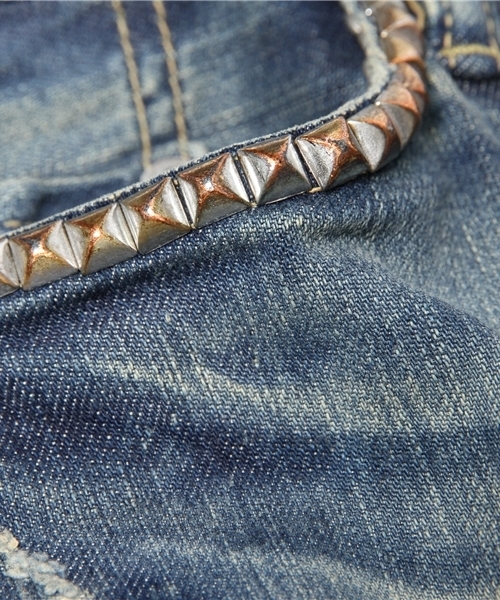 HYSTERIC GLAMOUR（ヒステリックグラマー）の「SP加工デニムスリムPT（デニムパンツ・メンズ・インディゴブルー・34inch/31inch/28inch/32inch/29inch/30inch）」の5枚目の写真