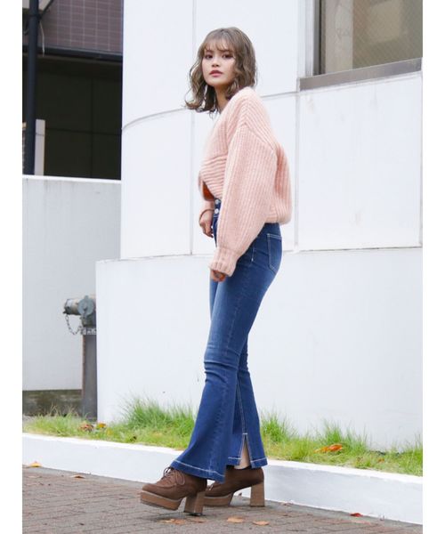 dazzlin(ダズリン)の「DENIMブーツカットパンツ(デニムパンツ・レディース・インディゴブルー/ブルー・24inch/25inch)」の8枚目の写真