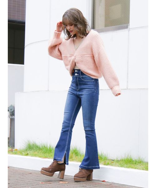 dazzlin(ダズリン)の「DENIMブーツカットパンツ(デニムパンツ・レディース・インディゴブルー/ブルー・24inch/25inch)」の10枚目の写真