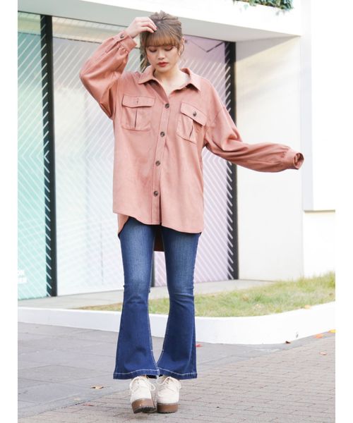 dazzlin(ダズリン)の「DENIMブーツカットパンツ(デニムパンツ・レディース・インディゴブルー/ブルー・24inch/25inch)」の15枚目の写真