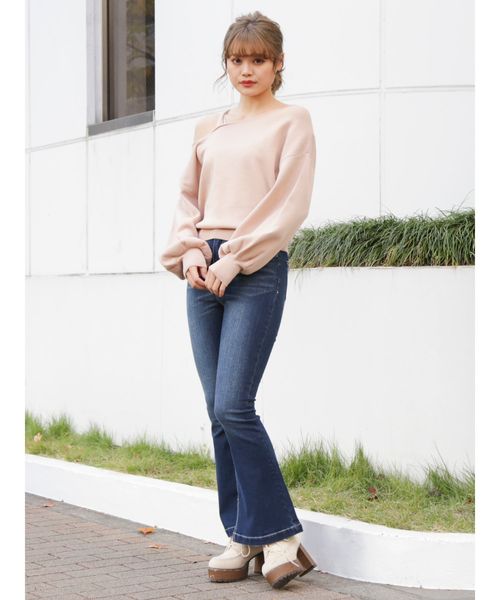 dazzlin(ダズリン)の「DENIMブーツカットパンツ(デニムパンツ・レディース・インディゴブルー/ブルー・24inch/25inch)」の16枚目の写真