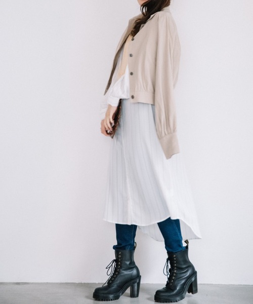 Mysa&Liina(ミーサリーナ)の「コンパクトギャザーシャツジャケット(シャツ/ブラウス・レディース・ベージュ/オフホワイト/ブルー・M)」の21枚目の写真