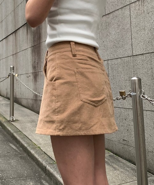ENVYM（アンビー）の「コーデュロイＦＳＫ（スカート・レディース・ブラック/ベージュ/アイボリー・S/M）」の4枚目の写真