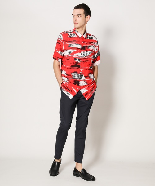 HUGO(ヒューゴ)の「リラックスフィット ショートスリーブ シャツ(シャツ/ブラウス・メンズ・レッド・S/XS/L/M/XL)」の6枚目の写真