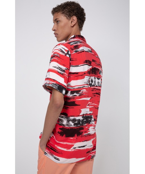 HUGO(ヒューゴ)の「リラックスフィット ショートスリーブ シャツ(シャツ/ブラウス・メンズ・レッド・S/XS/L/M/XL)」の14枚目の写真