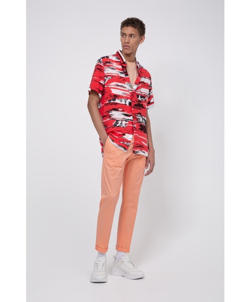 HUGO(ヒューゴ)の「リラックスフィット ショートスリーブ シャツ(シャツ/ブラウス・メンズ・レッド・S/XS/L/M/XL)」の12枚目の写真