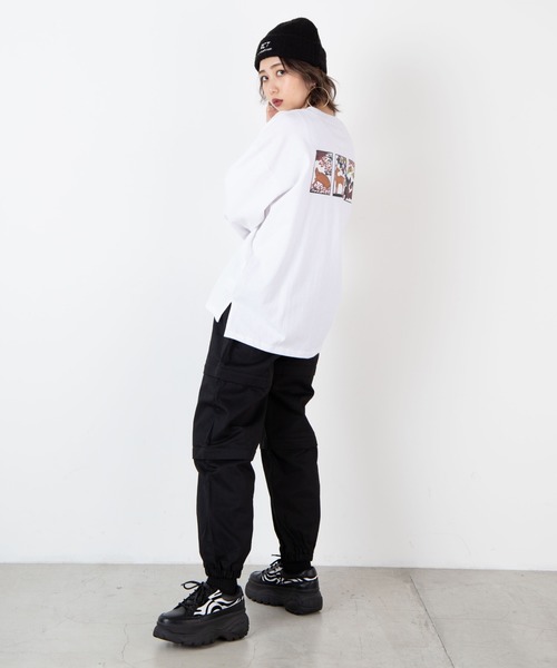 WEGO(ウィゴー)の「WEGO/和柄ロゴ刺繍ロンT(Tシャツ/カットソー・レディース・ホワイト/ブラック・FREE)」の19枚目の写真