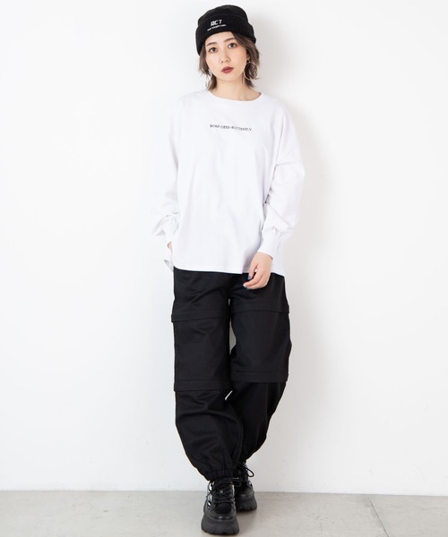 WEGO(ウィゴー)の「WEGO/和柄ロゴ刺繍ロンT(Tシャツ/カットソー・レディース・ホワイト/ブラック・FREE)」の17枚目の写真