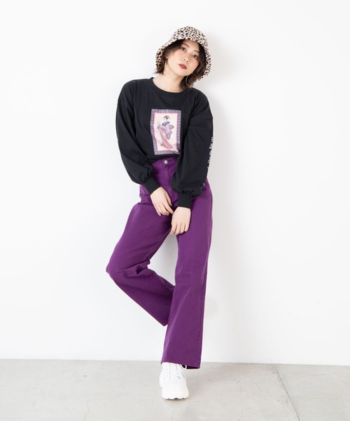 WEGO(ウィゴー)の「WEGO/和柄ロゴ刺繍ロンT(Tシャツ/カットソー・レディース・ホワイト/ブラック・FREE)」の15枚目の写真