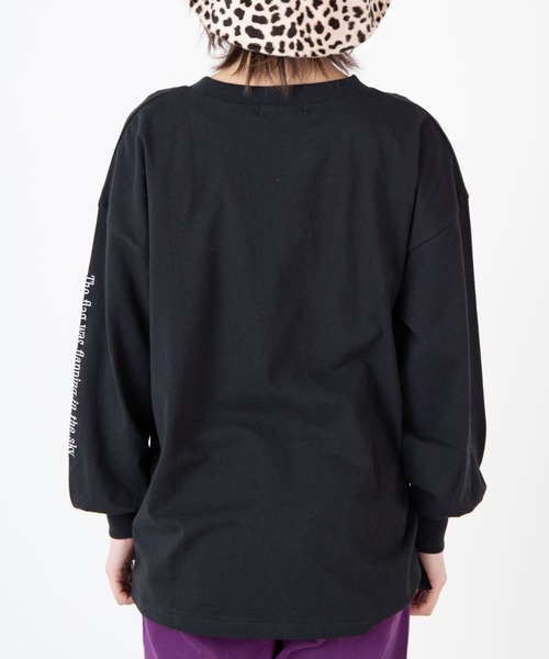 WEGO(ウィゴー)の「WEGO/和柄ロゴ刺繍ロンT(Tシャツ/カットソー・レディース・ホワイト/ブラック・FREE)」の6枚目の写真