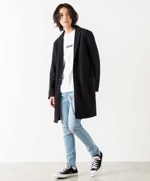 WEGO(ウィゴー)の「WEGO/ポンチチェスターコート(チェスターコート・メンズ・ブラック/ベージュ・MEDIUM/LARGE)」の18枚目の写真