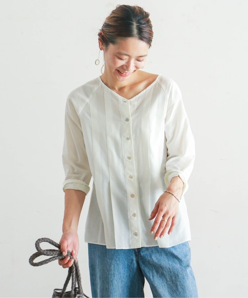 【NOMBRE IMPAIR】T/Cライトタンブラータックブラウス NOMBRE IMPAIR（ノンブルアンペール）の「T/Cライトタンブラー