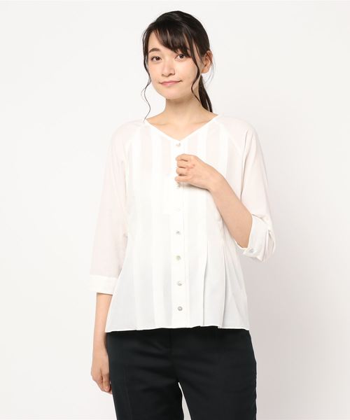 【NOMBRE IMPAIR】T/Cライトタンブラータックブラウス NOMBRE IMPAIR（ノンブルアンペール）の「T/Cライトタンブラー
