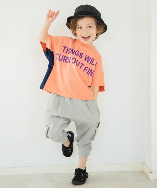 BRANSHES(ブランシェス)の「メッシュ切替え半袖Tシャツ(Tシャツ/カットソー・キッズ・オレンジ/ネイビー・90cm/150cm/120cm/100cm/140cm/110cm/130cm)」の13枚目の写真