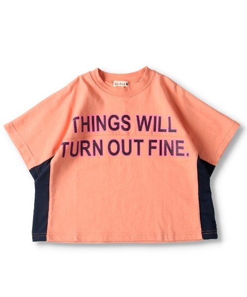 BRANSHES(ブランシェス)の「メッシュ切替え半袖Tシャツ(Tシャツ/カットソー・キッズ・オレンジ/ネイビー・90cm/150cm/120cm/100cm/140cm/110cm/130cm)」の9枚目の写真