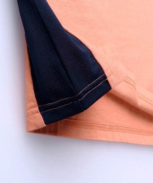 BRANSHES(ブランシェス)の「メッシュ切替え半袖Tシャツ(Tシャツ/カットソー・キッズ・オレンジ/ネイビー・90cm/150cm/120cm/100cm/140cm/110cm/130cm)」の4枚目の写真