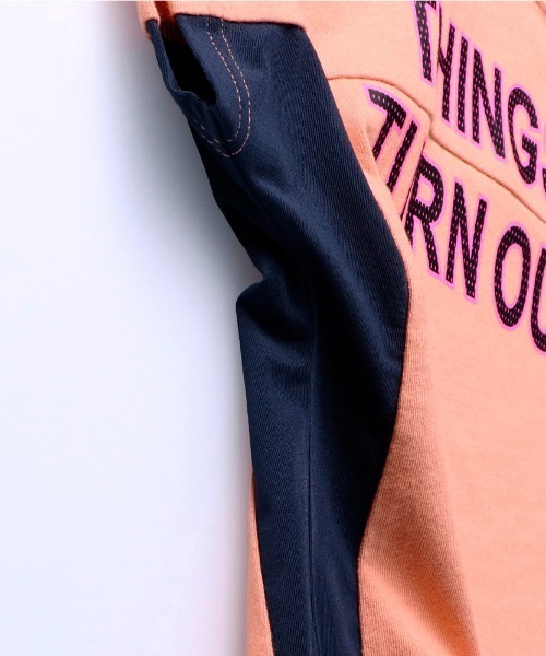 BRANSHES(ブランシェス)の「メッシュ切替え半袖Tシャツ(Tシャツ/カットソー・キッズ・オレンジ/ネイビー・90cm/150cm/120cm/100cm/140cm/110cm/130cm)」の6枚目の写真