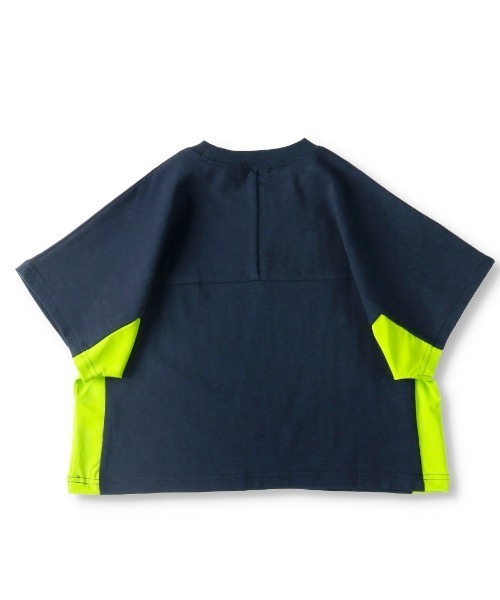 BRANSHES(ブランシェス)の「メッシュ切替え半袖Tシャツ(Tシャツ/カットソー・キッズ・オレンジ/ネイビー・90cm/150cm/120cm/100cm/140cm/110cm/130cm)」の8枚目の写真