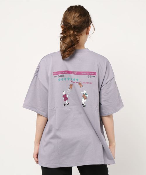 SpRay(スプレイ)の「インベーダー BIG Tシャツ(Tシャツ/カットソー・レディース・オフホワイト/アイボリー/スミクロ/ミント/ラベンダー・FREE)」の10枚目の写真