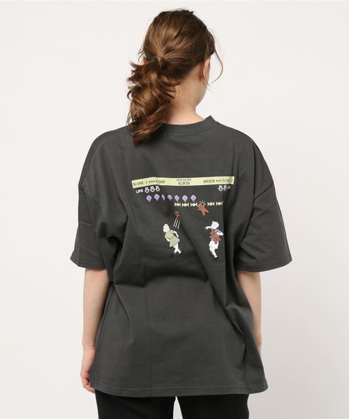 SpRay(スプレイ)の「インベーダー BIG Tシャツ(Tシャツ/カットソー・レディース・オフホワイト/アイボリー/スミクロ/ミント/ラベンダー・FREE)」の11枚目の写真