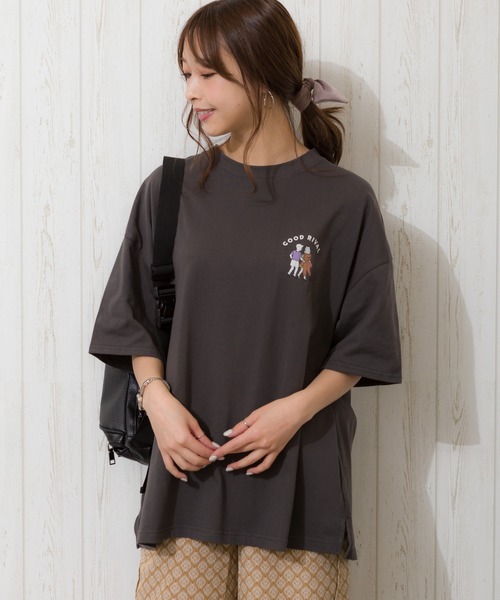 SpRay(スプレイ)の「インベーダー BIG Tシャツ(Tシャツ/カットソー・レディース・オフホワイト/アイボリー/スミクロ/ミント/ラベンダー・FREE)」の20枚目の写真