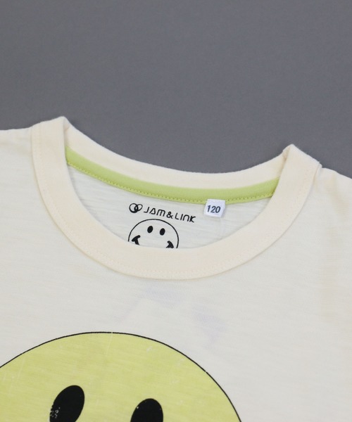 SMILEY FACE(スマイリーフェイス)の「SMILEY FACE/スマイリーフェイス ビックシルエットTシャツ(Tシャツ/カットソー・キッズ・チャコールグレー/ダークグリーン/オフホワイト/スモークピンク/テラコッタ・90cm/110cm/100cm/120cm/130cm/140cm)」の10枚目の写真