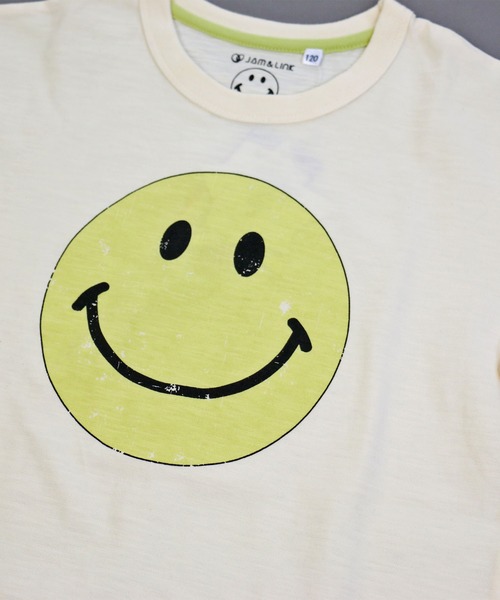 SMILEY FACE(スマイリーフェイス)の「SMILEY FACE/スマイリーフェイス ビックシルエットTシャツ(Tシャツ/カットソー・キッズ・チャコールグレー/ダークグリーン/オフホワイト/スモークピンク/テラコッタ・90cm/110cm/100cm/120cm/130cm/140cm)」の11枚目の写真