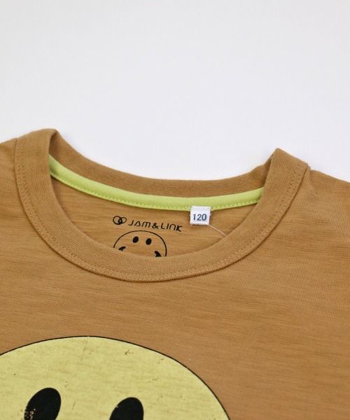 SMILEY FACE(スマイリーフェイス)の「SMILEY FACE/スマイリーフェイス ビックシルエットTシャツ(Tシャツ/カットソー・キッズ・チャコールグレー/ダークグリーン/オフホワイト/スモークピンク/テラコッタ・90cm/110cm/100cm/120cm/130cm/140cm)」の18枚目の写真