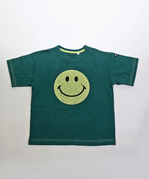 SMILEY FACE(スマイリーフェイス)の「SMILEY FACE/スマイリーフェイス ビックシルエットTシャツ(Tシャツ/カットソー・キッズ・チャコールグレー/ダークグリーン/オフホワイト/スモークピンク/テラコッタ・90cm/110cm/100cm/120cm/130cm/140cm)」の21枚目の写真