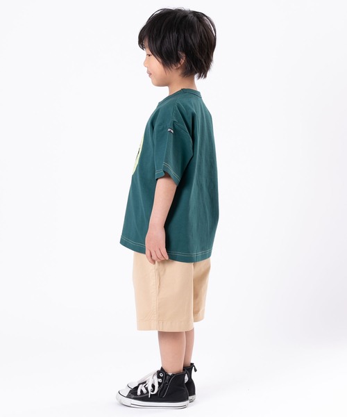 SMILEY FACE(スマイリーフェイス)の「SMILEY FACE/スマイリーフェイス ビックシルエットTシャツ(Tシャツ/カットソー・キッズ・チャコールグレー/ダークグリーン/オフホワイト/スモークピンク/テラコッタ・90cm/110cm/100cm/120cm/130cm/140cm)」の7枚目の写真