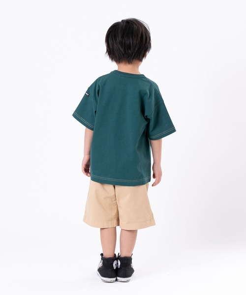 SMILEY FACE(スマイリーフェイス)の「SMILEY FACE/スマイリーフェイス ビックシルエットTシャツ(Tシャツ/カットソー・キッズ・チャコールグレー/ダークグリーン/オフホワイト/スモークピンク/テラコッタ・90cm/110cm/100cm/120cm/130cm/140cm)」の8枚目の写真