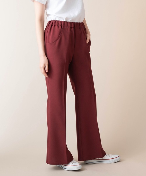 La SRIC(ラスリック)の「La SRIC/センタープレスフレアパンツ(その他パンツ・レディース・モカ/テラコッタ/バーガンディー/ブラック・MEDIUM)」の4枚目の写真
