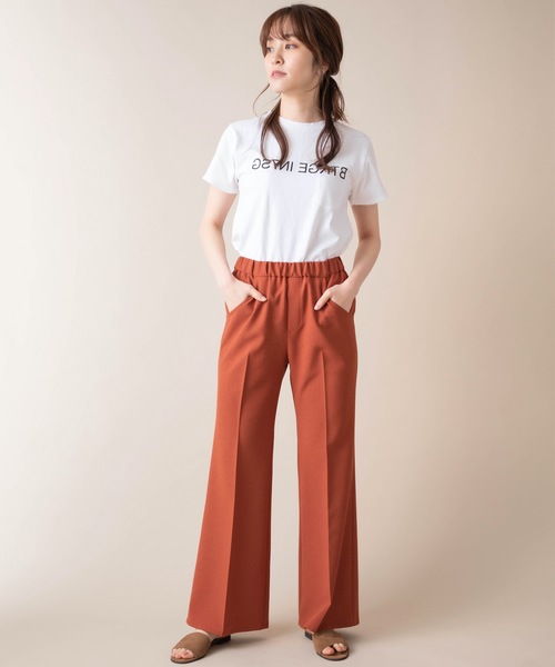 La SRIC(ラスリック)の「La SRIC/センタープレスフレアパンツ(その他パンツ・レディース・モカ/テラコッタ/バーガンディー/ブラック・MEDIUM)」の7枚目の写真