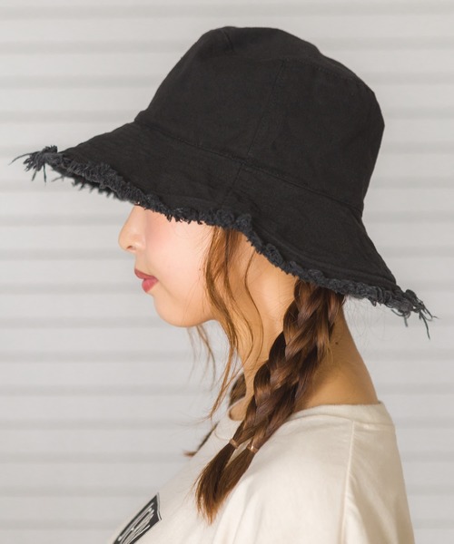 SpRay（スプレイ）の「リバーシブルフリンジバケットＨＡＴ（ハット・レディース・ブラック/ベージュ/ブラウン/オレンジ/レンガ/マスタード・FREE）」の15枚目の写真