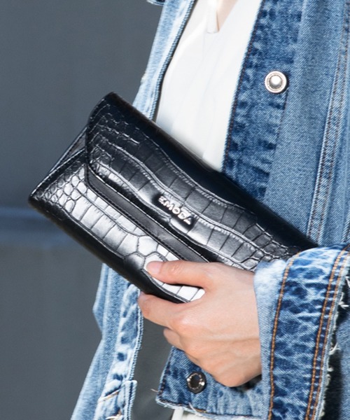 Emoda エモダ クロコダイル型押しギャルソン型財布 カード枚収納 財布 Emoda エモダ のファッション通販 Zozotown